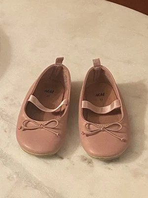 H&M Baby Toddler Ballerina Shoes Dusty Pink Flats Sandals Size 23 - Image 1 of 4