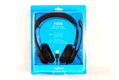 LOGITECH H390 USB Computer Headset Unused Microphone Headphone - Image 1 of 4