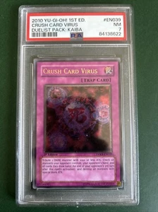 PSA 7 NM YUGIOH DPKB-EN039 CRUSH CARD VIRUS ULTIMATE RARE 1st Edition - Picture 1 of 1