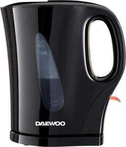 Daewoo Essentials Electric Kettle 1.7 Liters Cordless Plastic Fill 7 Cups Black - Picture 1 of 6