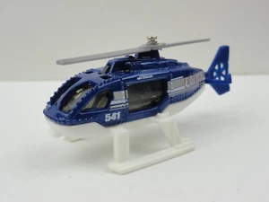 2010 Matchbox Police Squad Rescue Helicopter (Blue Police) - LOOSE - Picture 1 of 7