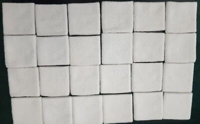White Terry Cloth Wristbands Sweat bands lot of 24 tennis yoga running