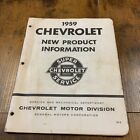 1959 Chevrolet New Product Information Dealership Dealer Brochure Bulletin 
