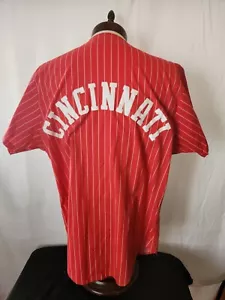Vintage Kreide Linie XL Cincinnati rot Nadelstreifen Trikot Starter Stil EUC! - Bild 1 von 4