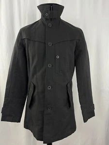 mens FireTrap coat parka Medium M 38 in turfed cotton black 2012 - Picture 1 of 23