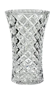 Bohemian Large Crystal Vase Diamond Cut. - Not Marked. - Picture 1 of 10