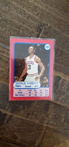 1985-86 JMS CARD SEDALE THREATT PHILADELPHIA 76ERS BULLS ROCKETS LAKERS # 8  - Picture 1 of 1
