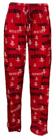 Houston Rockets Mens Red Fairway Pajama Lounge Pants Cover