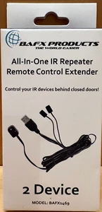 BAFX All-in-One Infrared IR Repeater Kit/Remote Control Extender Cable 2-Device - Picture 1 of 2
