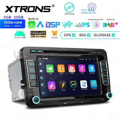 Wireless CarPlay 7" Android 14 8 Core Car Stereo DVD GPS Radio For VW Golf 5 6 - Image 1 of 4