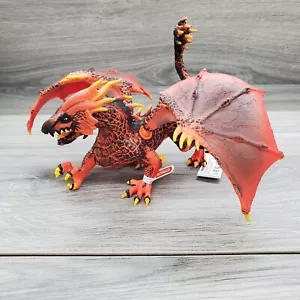 Schleich 2017 Eldrador Creatures Lava Dragon Figure Red Orange Black With Wings - Picture 1 of 5