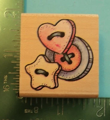 Estampilla de goma BUTTON TRIO estampida de goma Foto 1 de 2