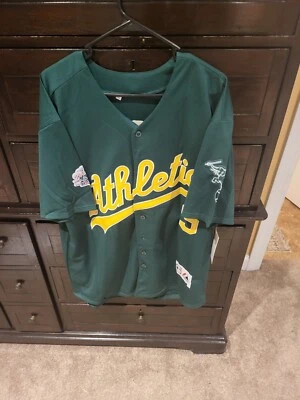 Majestic Oakland A’s Battle Of The Bay Reggie Jackson #9 球衣 XL 码 — 第 1/4 张图片