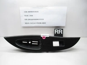 2008-2012 Infiniti EX35 Rear Right Power Window Trim Bezel 809601BA0AB OEM - Picture 1 of 9