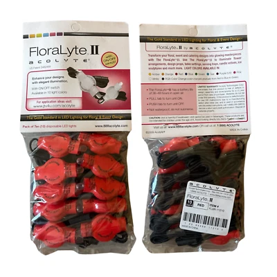 Luzes LED FloraLyte para design floral e de eventos acólito vermelho - EM MÃOS - Imagem 1 de 3