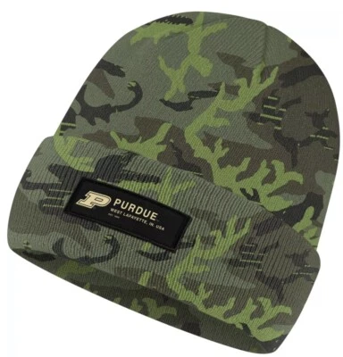 Nike Hombre Purdue Boilermakers Camuflaje Apreciación Militar Puño Tejido Gorro Foto 1 de 4