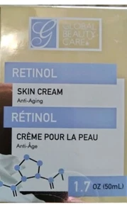 Global Beauty Care RETINOL Skin Cream 1.7 oz Anti Aging Moisturizer Wrinkles - Picture 1 of 3