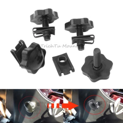 4x Black Saddlebag Lock Mounting Bolt Screw For Harley Street Road Electra Glide - Image 1 of 4