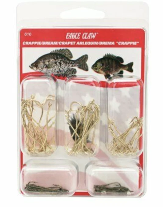 Набор рыболовных крючков Eagle Claw для краппи/леща в ассортименте, 80 крючков в ассортименте - Изображение 1 из 1