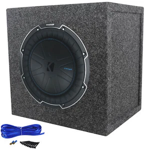 Kicker 51CWQ104 COMP Q 10" 800 Watt Car Audio Subwoofer+Sealed Sub Box Enclosure - Foto 1 di 12