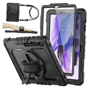 Case for Samsung Galaxy case for Galaxy Tab S8 Plus/ S7 FE 12.4 Black/Black - Picture 1 of 7