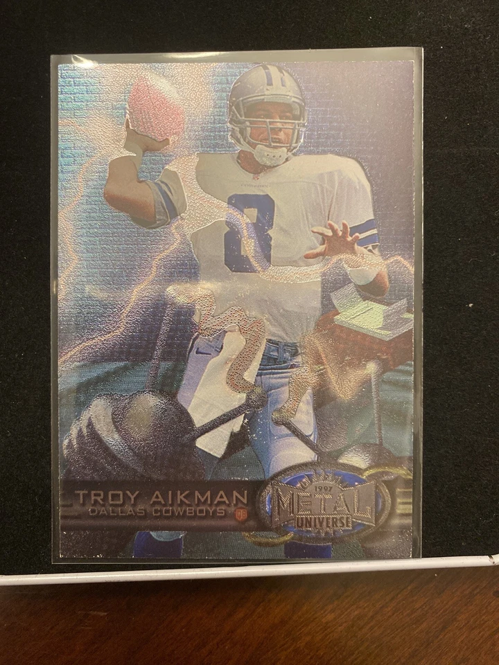 1997 NFL SKYBOX METAL UNIVERSE TROY AIKMAN #11 DALLAS COWBOYS FOOTBALL CARD - Image 1 of 1