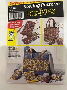 SEWING PATTERNS FOR DUMMIES TOTES & ACESSORIES USED #5598 - Picture 1 of 2