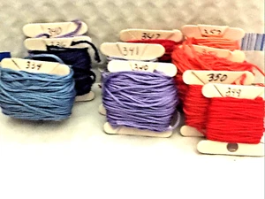 Lot of 10 DMC Cross Stitch Floss Carded-#334,336,340x2,341,347,349,350,351,352 - Picture 1 of 4