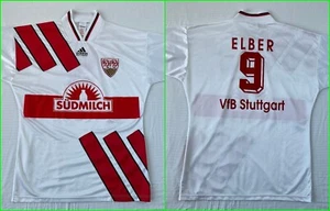 Adidas VfB Stuttgart 1994-1996 ELBER #9 VNT Home Football Shirt Maglia Calcio, M - Foto 1 di 23