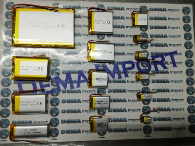 Batterie a litio di polimery varie mha tipo digitale basso drenaggio h&s ricaric