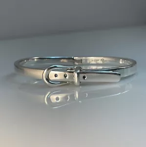 Brazalete con hebilla con bisagras de plata esterlina SC 925 6 3/8"" - 7"" joyería - Imagen 1 de 9
