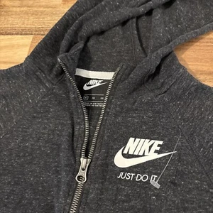NIKE Girls Full Zip Hooded Lightweight Jacket Charcoal Heather Size XL - Picture 1 of 10