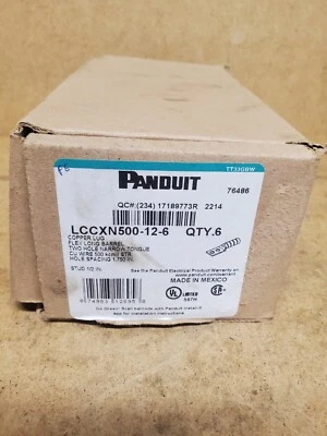 Panduit LCCXN500-12-6 Long Barrel Copper Lug for 500MCM Cable Box of 6 - NEW - Image 1 of 3