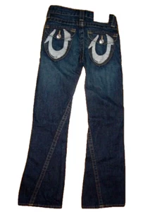 True Religion kids girls sz 10 Flare Jeans painted pockets - Picture 1 of 4