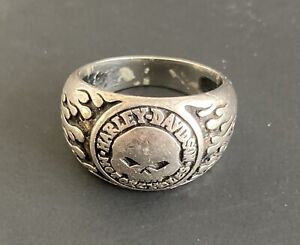 Genuine Harley Davidson Sterling Silver Willie G Skull Ring
