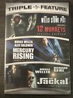 12 Monkeys/Mercury Rising/The Jackal (Dvd, 2008, 3-Disc Set)