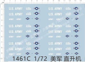 Calcomanía tobogán de agua Detail Up 1/72 helicóptero del ejército de los Estados Unidos número 62661 insignia de estrella - Imagen 1 de 1
