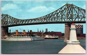 Montreal PQ Canadá Puente Jacques Cartier Canadiense Océano Pacífico Liner Postal - Imagen 1 de 2