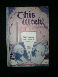 Diese Woche in Washington DC ~ 8.-14. Mai 1932 ~ Unterhaltung/Unterkunft/Transport, etc. - Bild 1 von 9