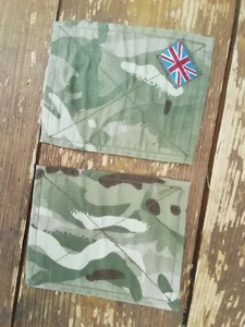 British Army Pack of 2X UBACS SHIRT SLEEVE Blanking Panels MTP Grade 2 Very Worn - Bild 1 von 12