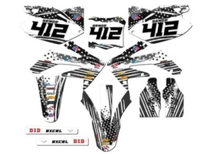 2008-2009 CRF 250 R MERICA Grey Senge Graphics Kit Compatible with Honda - Picture 1 of 10
