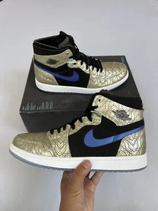 Nike Air Jordan 1 Zoom CMFT Retro Oro Laser Bianco Nero DQ0659-700 Uomo 12,5 - Foto 1 di 5