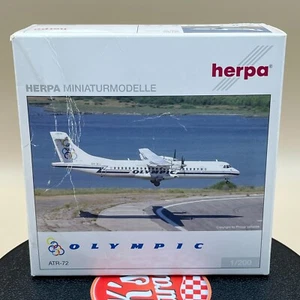 herpa 1/200 Olympic Airlines ATR-72 SX-BII Diecast Airplane Model 551700 - Picture 1 of 22