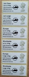 RN SUBMARINE - 'LAST OVERPRINT AT RN SUBMARINE' - MA13 MACHIN / UDC FLAG STAMPS - Picture 1 of 8