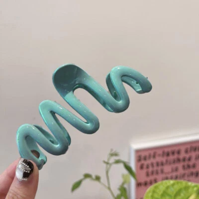 Кремовый цвет геометрии неравномерный волна формы волос когти женщин волосы зажим головной убор ∂ - Изображение 1 из 4