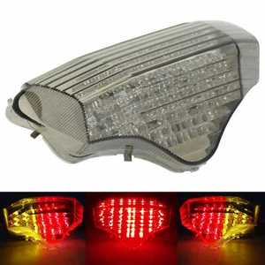 Led Integrated Tail Turn Signal Light Smoke For 2004-2010 YAMAHA FZ6 FZ-6 N/S S2 - Picture 1 of 10