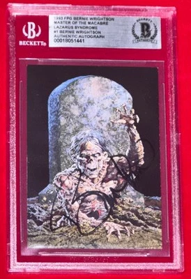Bernie Wrightson "DC Comics Artist  ZOMBIE" Signed Rookie Card HOF Auto rc PSA - Image 1 of 4