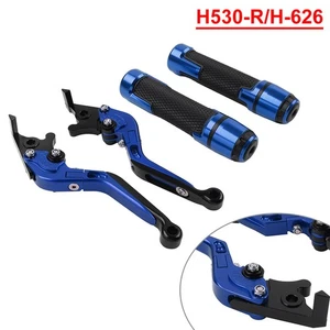 CNC Brake Clutch Levers Handlebar Grips Sets For Suzuki GSXR150 GSXR150 Blue - Picture 1 of 10