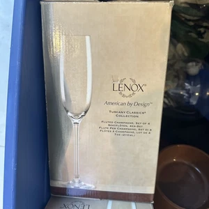 Nuevo juego de 4 copas de champán Lenox Tuscany Classics flauta de cristal de plomo 6,5 OZ NUEVO EN CAJA - Imagen 1 de 2
