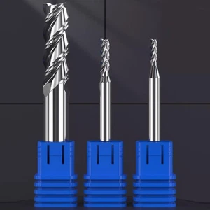 HRC62° Carbide End Mill 3 Flute Spiral Router Bit Milling Cutter For Aluminium - Picture 1 of 9